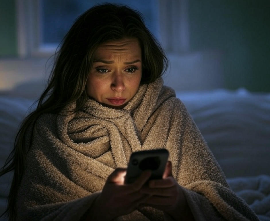 Test dépendance affective : femme seule, téléphone en main, qui attend une réponse