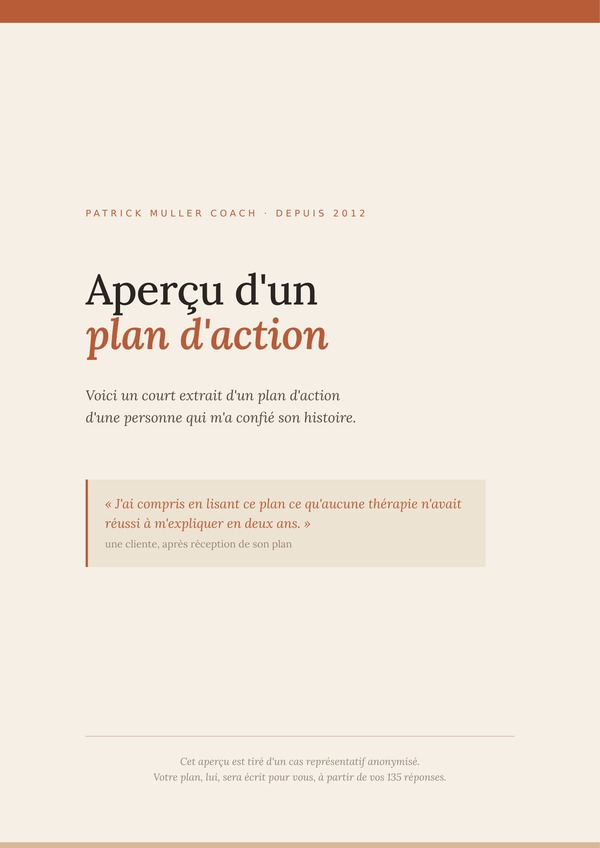 Aperçu du plan d'action - 21 pages